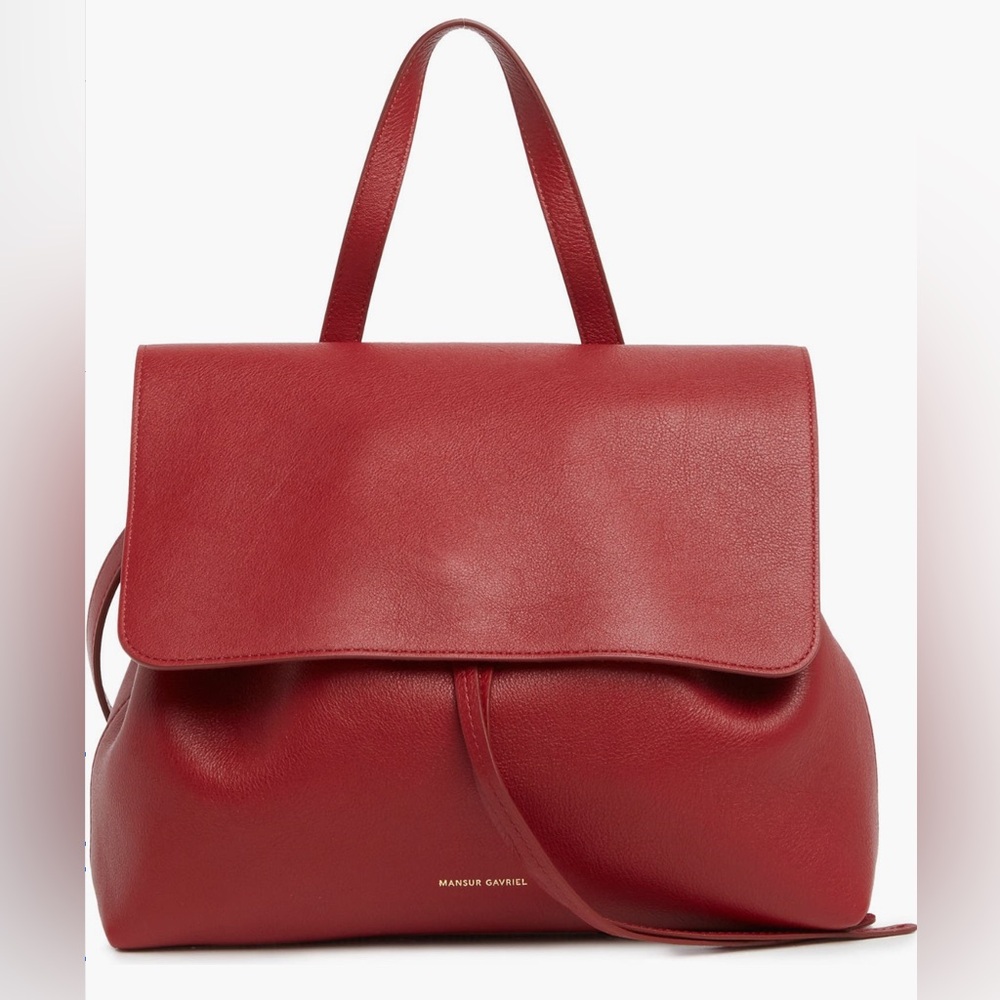 Mansur Gavriel Cherry Red Lady Soft Leather Satchel Crossbody